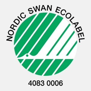 A swan logo on a green background symbolises eco-friendly mops and other sustainable cleaning products.